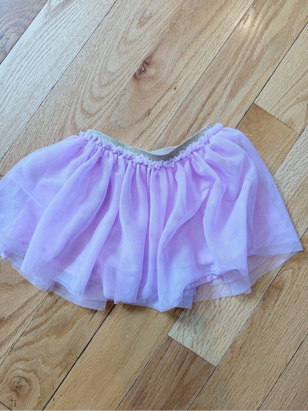 Cat & Jack Lavender Tulle Skirt with Gold Elastic Waistband